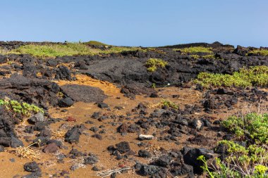 Linosa, Sicilya 'daki lav taşlarının karakteristik görüntüsü
