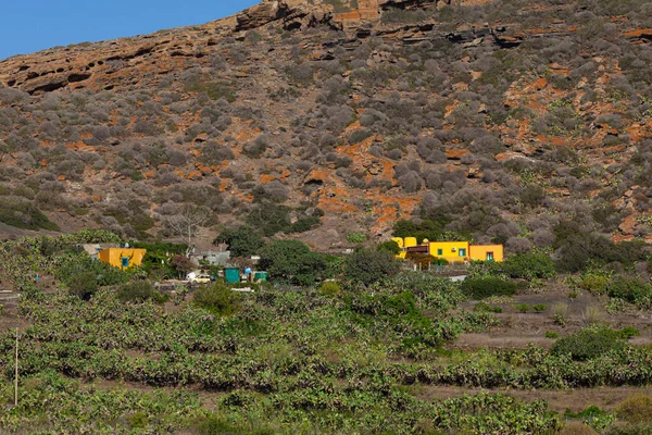 Вид Типичные Разноцветные Дома Линча Сельской Местности Сицилия — стоковое фото
