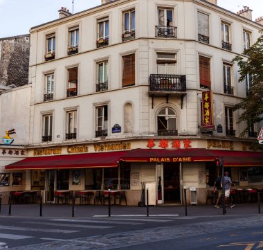 Paris, France - 13, July: Entrance of the Vietnamese or Chinese restaurants called Palais d'Asie on July 13, 2022