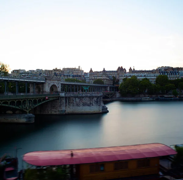 Sunset View Pont Bir Hakeim English Bridge Bir Hakeim Formerly — Stock Fotó