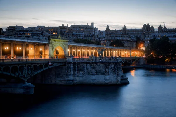 Sunset View Pont Bir Hakeim English Bridge Bir Hakeim Formerly — Fotografia de Stock