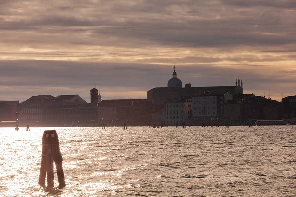 Sunlight Venice Skyline Italy — 图库照片