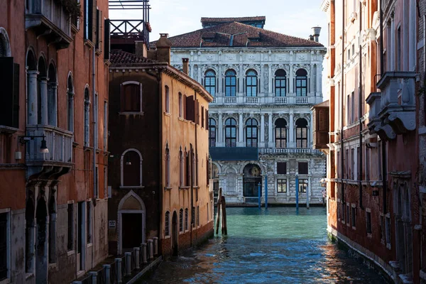 View Pesaro Baroque Marble Palace Facing Grand Canal Venice Famous — 스톡 사진