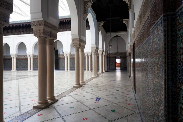 Interior Grand Mosque Paris Full Beautiful Mosaics — Stock Photo, Image