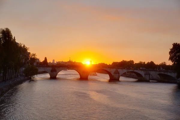View Famous Bridge Called Pont Royal Sunset Paris — ストック写真