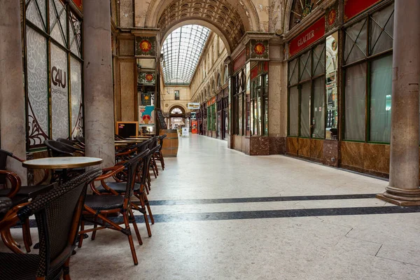 Bordeaux, France - July, 17: Interior of the Galerie Bordelaise or Galerie de la Torre, a beautiful shopping center or arcade which was built in 1834 by Gabriel Joseph Durand on July 17, 2022