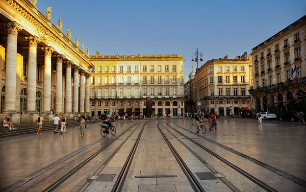 Bordeaux France July View Place Comedie Sunset July 2022 — Stockfoto