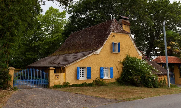 View Typical Stone House Nouvelle Aquitaine France — Stock Photo, Image