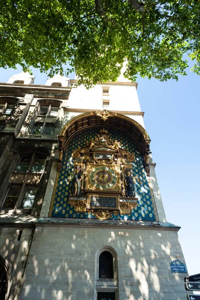 Vista Relógio Público Mais Antigo França Conciergerie Relógio Close Paris — Fotografia de Stock