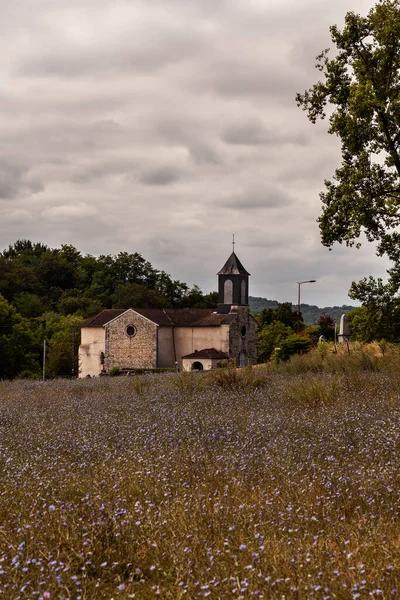 Saint Pierre Templom Argagnon Chemin Puy Útvonala Mentén Arthez Barn — Stock Fotó