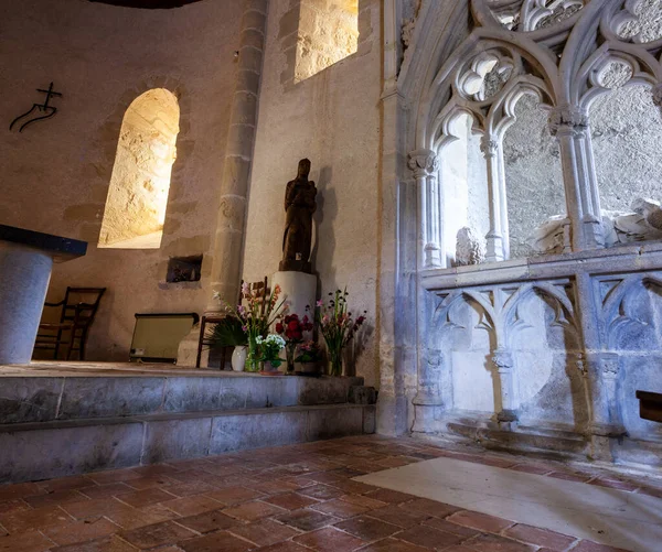 Interior Capilla Caubin Largo Ruta Chemin Puy Cantón Arthez Barn —  Fotos de Stock