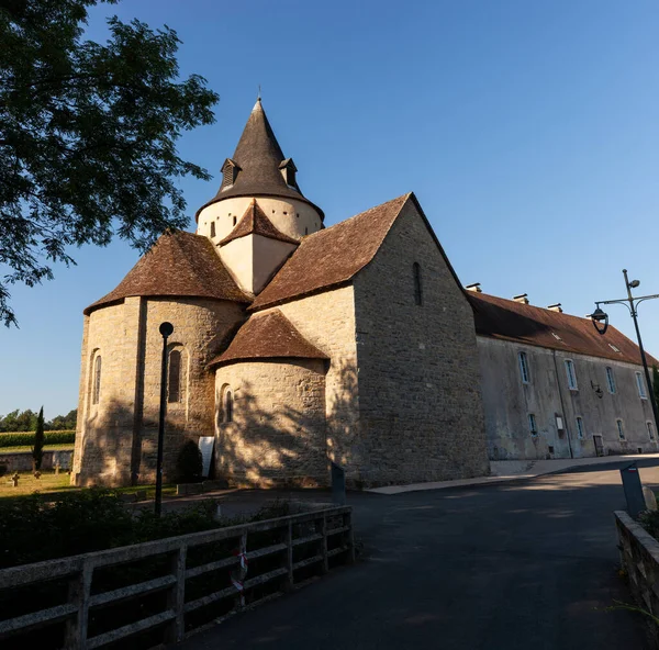 Uitzicht Abdij Van Sauvelade Kerk Langs Chemin Puy Camino Santiago — Stockfoto