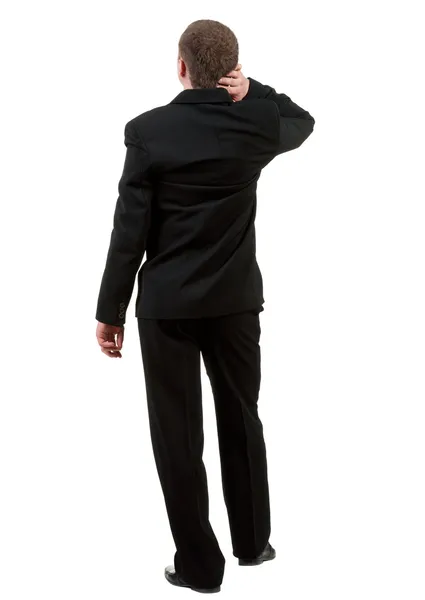 Back view of thinking business man — Stock Photo, Image