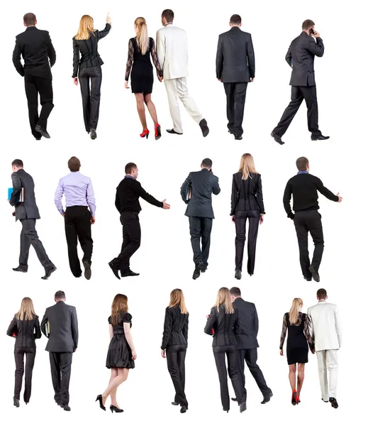 Collection " Back view of walking business " Fotografia De Stock