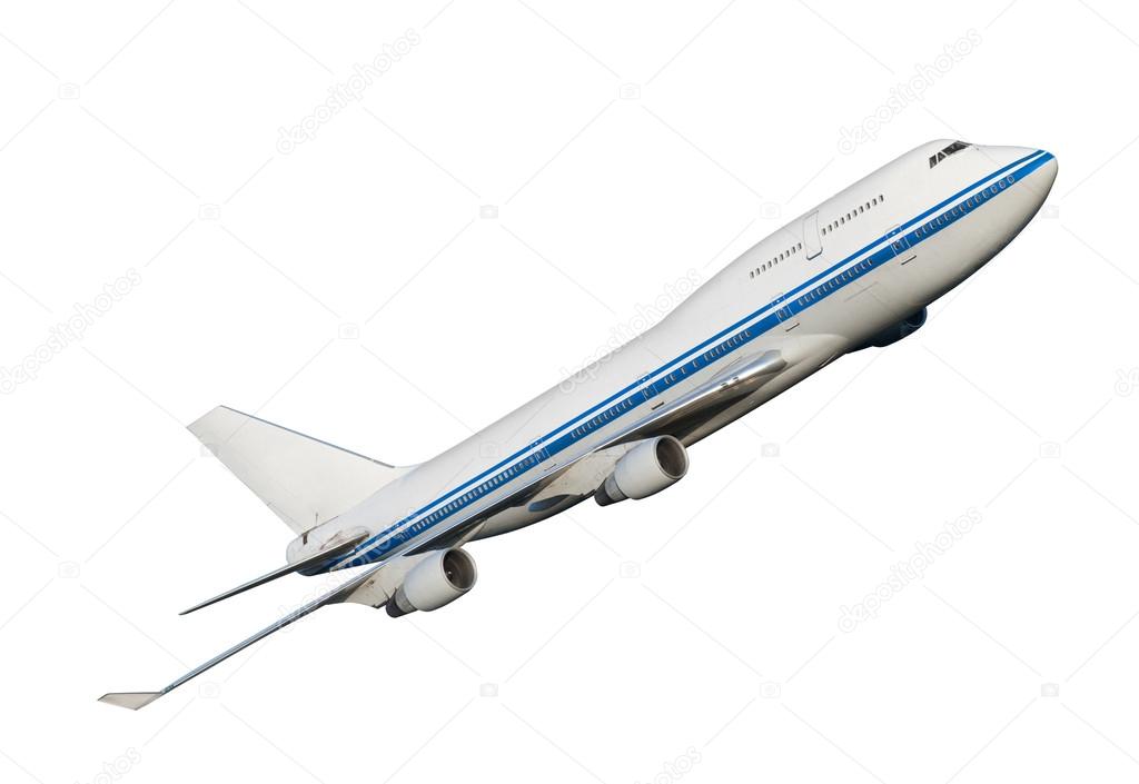 Airplane isolated on white background.