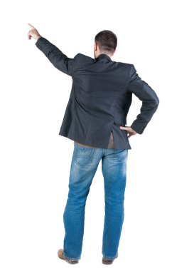 Genç uzman arkadan görünüm önde görünüyor.