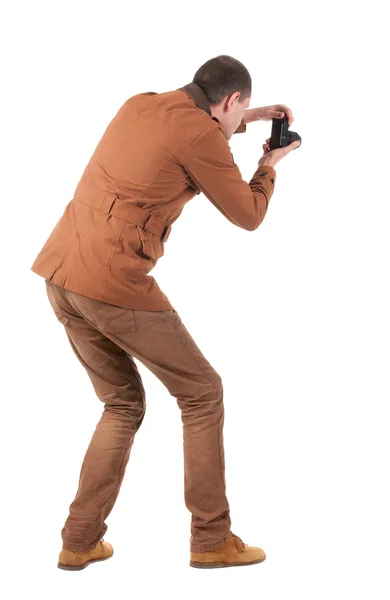 Back view of man photographing — Stock Photo, Image