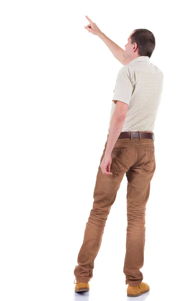 Rückansicht junger Männer in Hemd und Jeans — Stockfoto