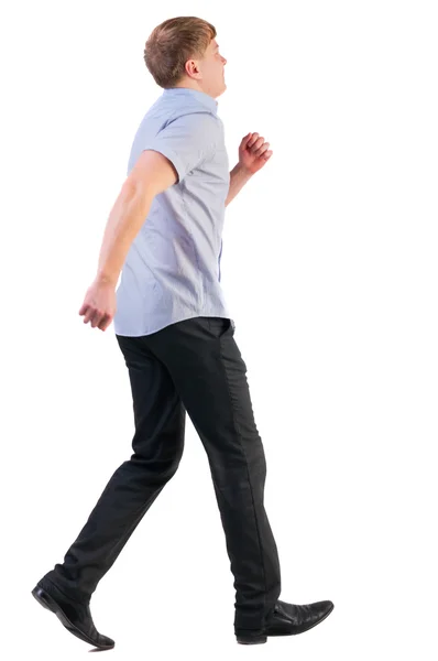 Back view of running business man — Stock Photo, Image