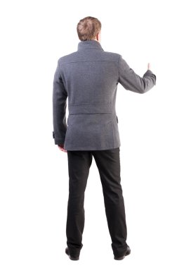 başparmak iş adamı arkadan görünüm gösterir