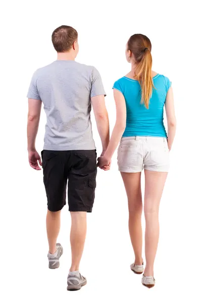 Vista posterior de a pareja joven — Foto de Stock
