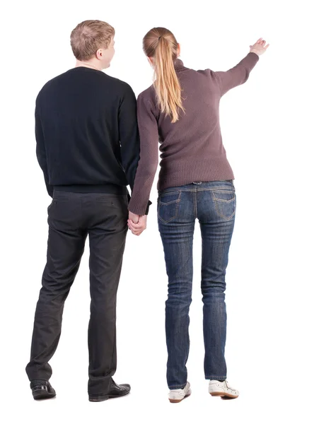 Back view of young couple — Stock Photo, Image