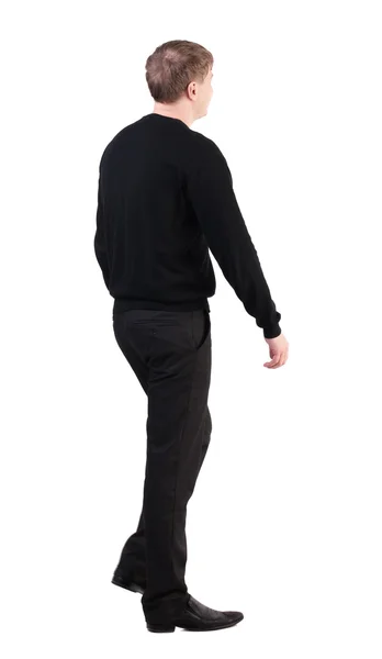 Back view of walking business man — Stock Photo, Image