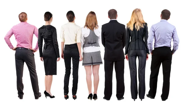 Back view of business team looks — Stock Photo, Image