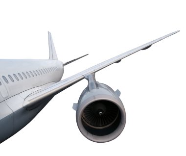 uçak beyaz zemin üzerine izole parçası.