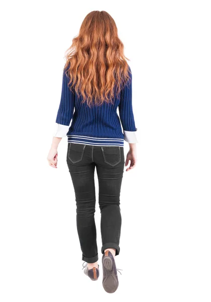 Vista de mulher curta traseira — Fotografia de Stock