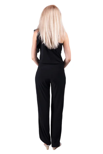 Back view of standing young beautiful blonde — Stock Photo, Image