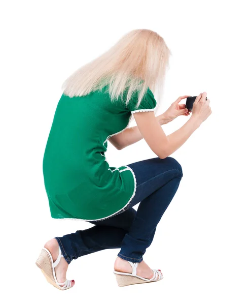 Vista di donna fotografando posteriore. — Foto Stock