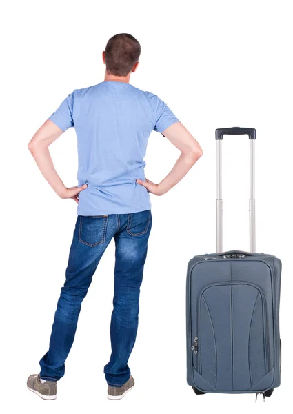 Man traveling with suitcas — Stock Photo, Image