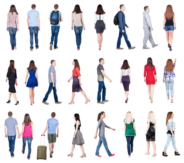 Back view of walking people — Stock Photo, Image