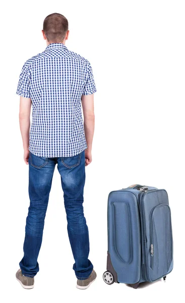 Man traveling with suitcas – stockfoto