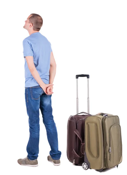 Man traveling with suitcas — Stock Photo, Image