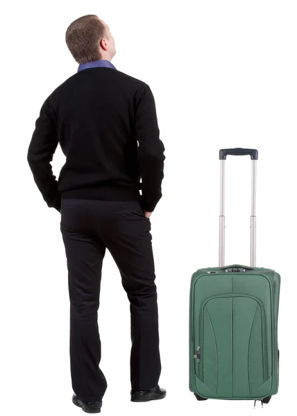 Businessman traveling with suitcas — Stock Photo, Image