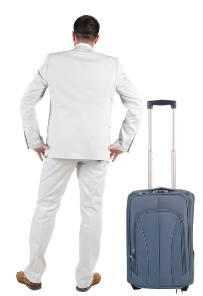 Businessman traveling with suitcas — Stock Photo, Image