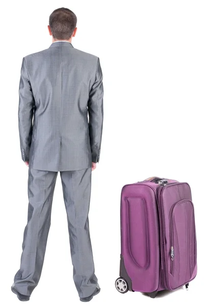 Suitcas一緒に旅行ビジネスマン — ストック写真