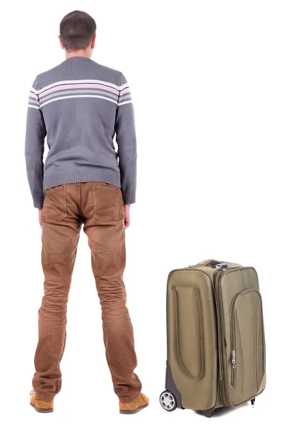 Man traveling with suitcas — Stock Photo, Image