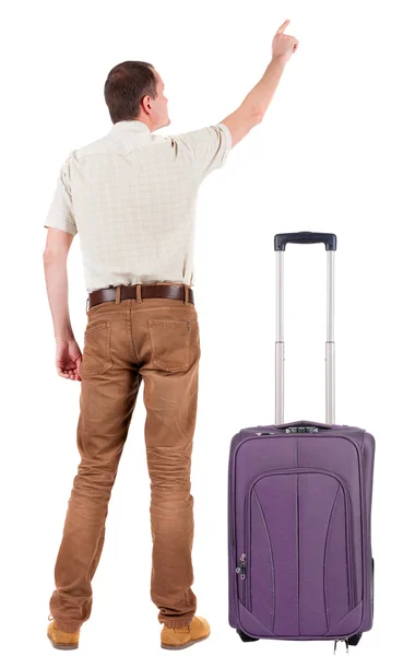 Men traveling with suitcas . — Fotografia de Stock