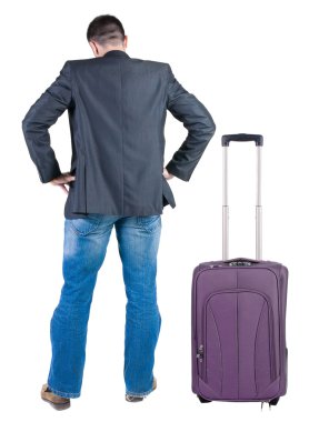 işadamı ile bavul seyahat