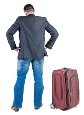 işadamı ile bavul seyahat