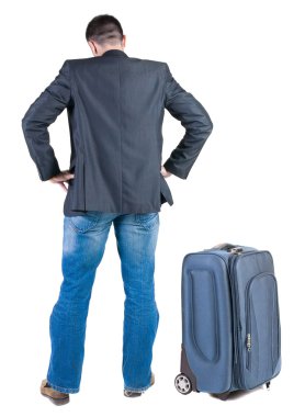 işadamı ile bavul seyahat