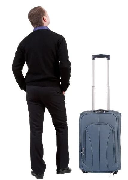 Empresário viajando com mala — Fotografia de Stock