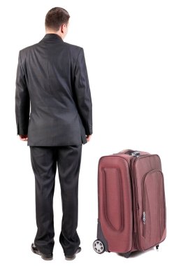 işadamı ile bavul seyahat