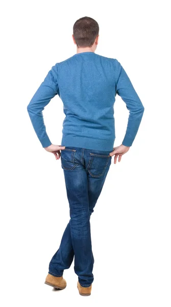 Handsome man in blue pullover — Stock Photo, Image