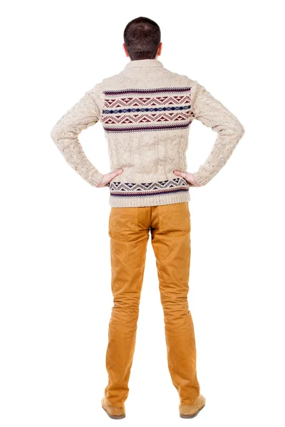 Man in warm sweater — Stock Photo, Image