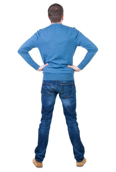 Uomo in pullover blu — Foto Stock