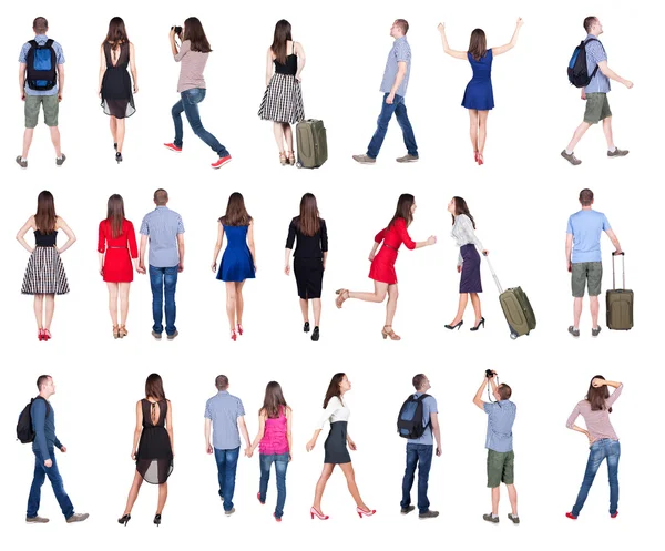 Collection " back view of people ". — Foto de Stock